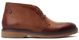 Base London Brody Mens Leather Lace Up Chukka Boot