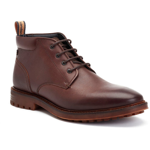 Base London Canmore Mens Leather Lace Up Chukka Boot