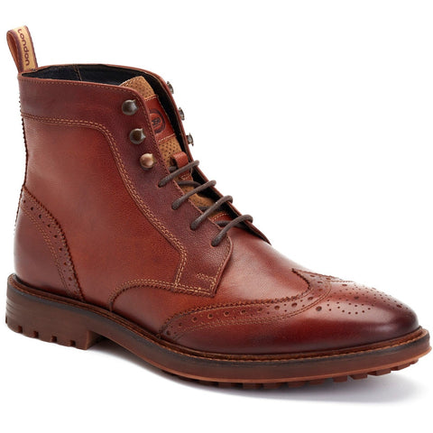 Base London Hemlock Mens Leather Brogue Detail Boot