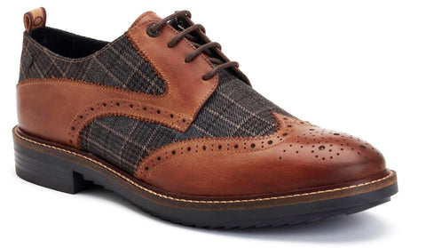 Base London Nashville Mens Leather Brogue Shoe