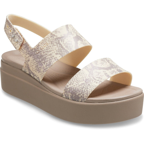 Crocs 208241 Brooklyn Snake Low Wedge Womens Sandal