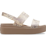 Crocs 208241 Brooklyn Snake Low Wedge Womens Sandal