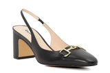 Dune Detailed Womens Leather Slingback Court Shoe