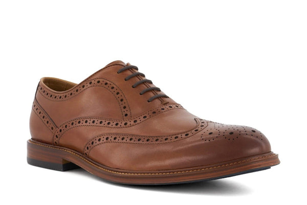 Dune Solihull Mens Leather Brogue Detail Formal Shoe