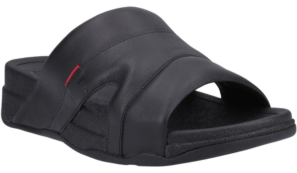 FitFlop Freeway Mens Leather Slide Sandal