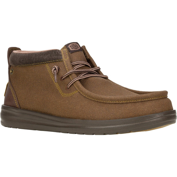 Hey Dude Wally Mid GripR Mens Canvas Slip On Boot