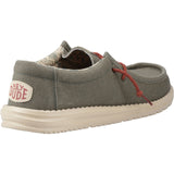 Hey Dude Wally Waxed Canvas Mens Slip On Shoe