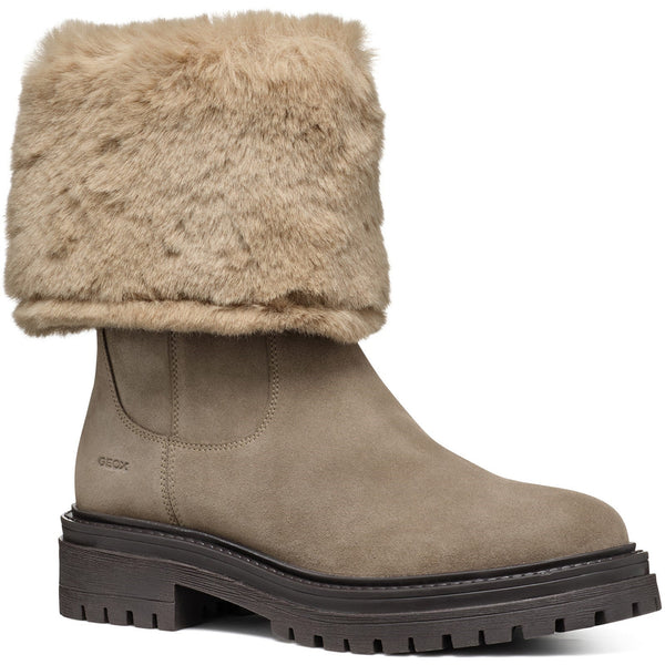 Geox D Iridea M Womens Suede Leather Warm Lined Boot