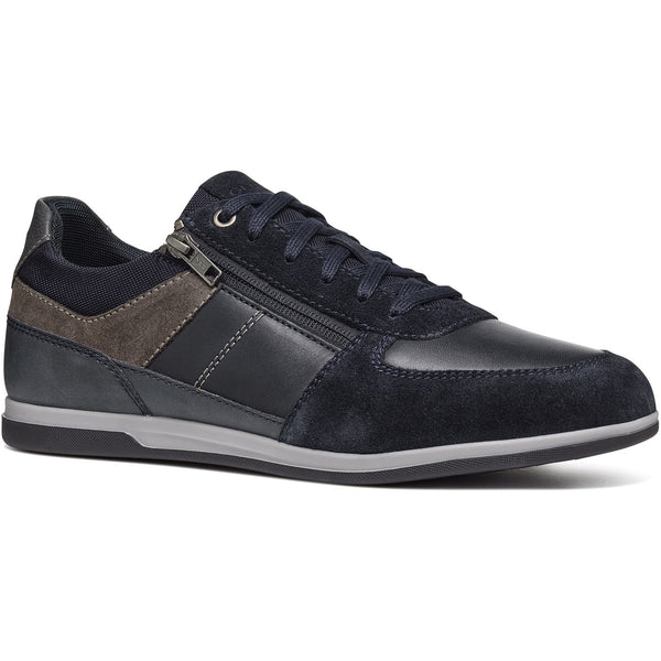 Geox U Renan B Mens Leather Lace up Trainer