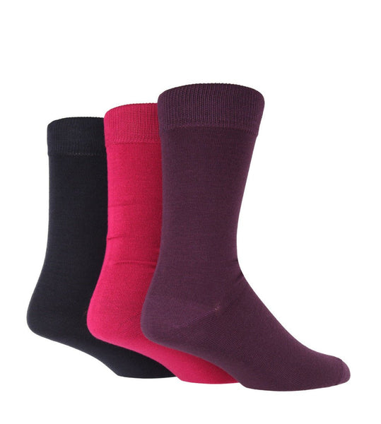 3 Pair Glenmuir Mens Bamboo Plain Socks