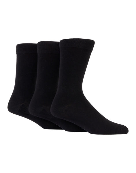 3 Pair Glenmuir Gentle Grip Comfort Cuff Mens Bamboo Socks