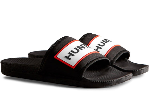 Hunter Neoprene Logo Mens Slide Sandal