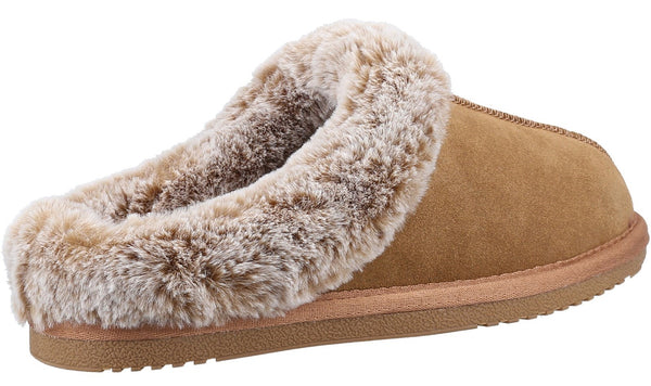 Hush Puppies Amara Womens Suede Leather Slipper – Robin Elt Shoes