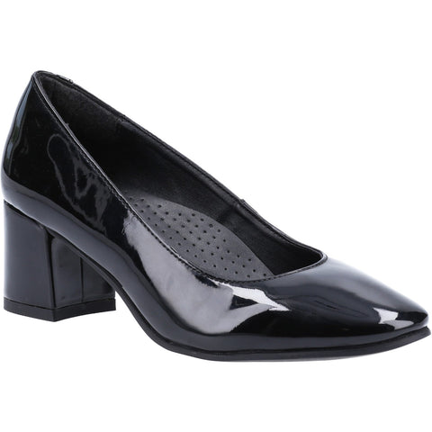 Hush Puppies Anna Patent Womens Wide Fit Court Shoe