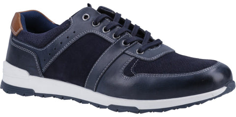 Hush Puppies Christopher Mens Leather Lace Up Trainer