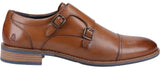 Hush Puppies David Mens Leather Monk Style Shoe