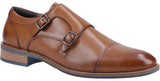 Hush Puppies David Mens Leather Monk Style Shoe