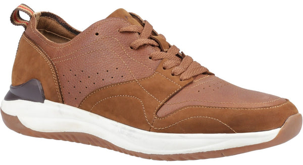 Hush Puppies Fabio Mens Leather Lace Up Trainer