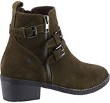 Hush Puppies Jenna Womens Double Buckle Suede Ankle Boot