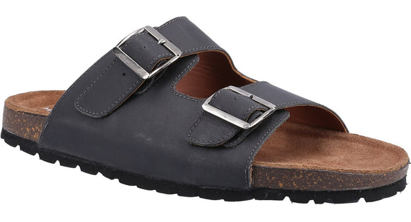 Hush Puppies Nash Mens Leather Slide Sandal