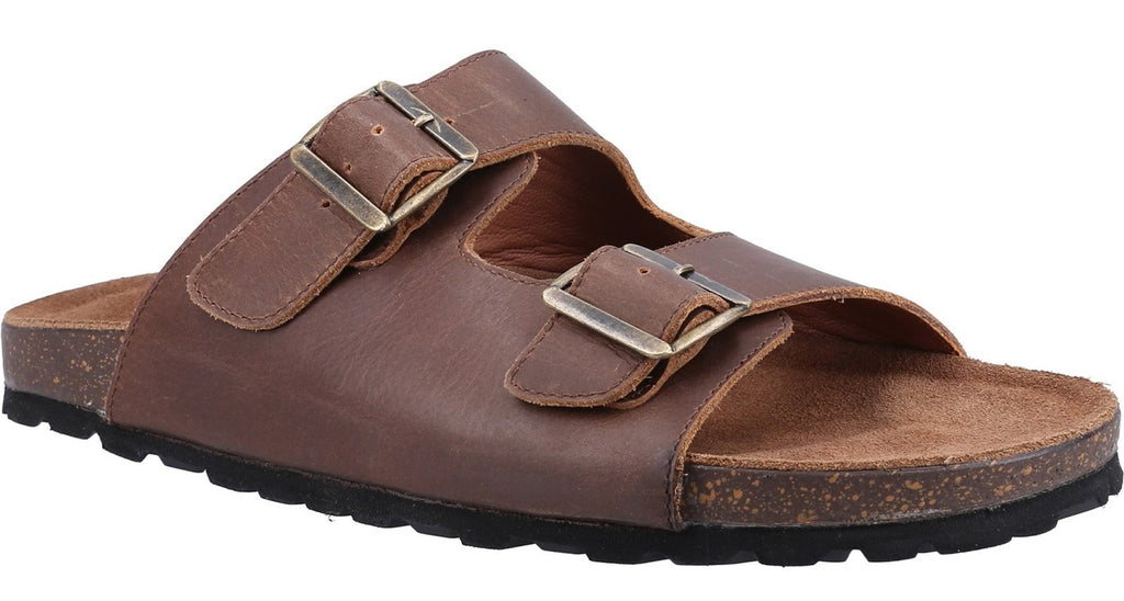 Slide sandals store mens leather