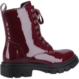 Hush Puppies Rhea Patent Womens Leather Lace Up Boot