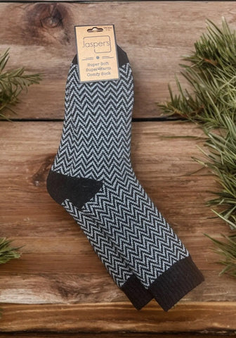 1 Pair Jess & Lou Jasper Handsome Herringbone Mens Socks