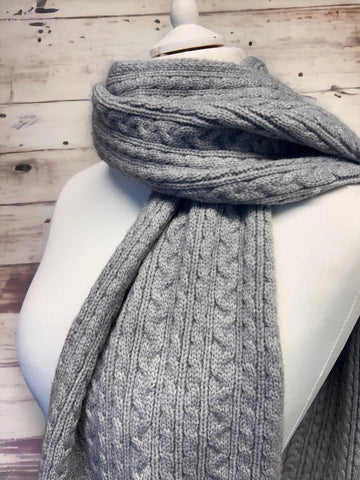 Jess & Lou Soft Cable Knit Scarf