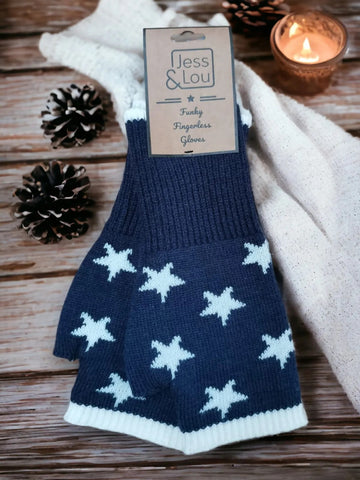 Jess & Lou Star Fingerless Gloves