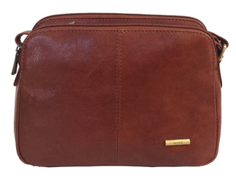 Nova 6137 Leather Zip Top Bag