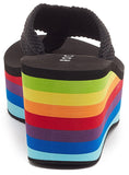 Rocket Dog Crush Webbing Rainbow Womens Toe Post Sandal