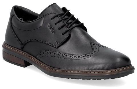 Rieker 17620-00 Mens Leather Lace Up Brogue Shoe