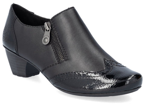 Rieker 41757-00 Womens Leather Heeled Shoe
