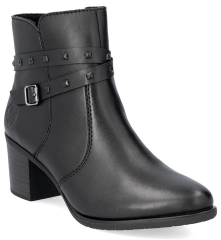 Rieker Y2059-00 Womens Leather Ankle Boot