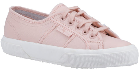 Superga 2750 Tumbled Leather Womens Lace Up Casual Shoe