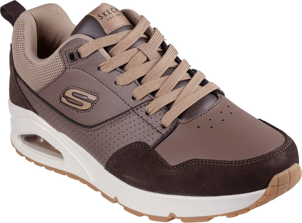 Skechers 183020 Uno Retro One Mens Leather Lace Up Trainer