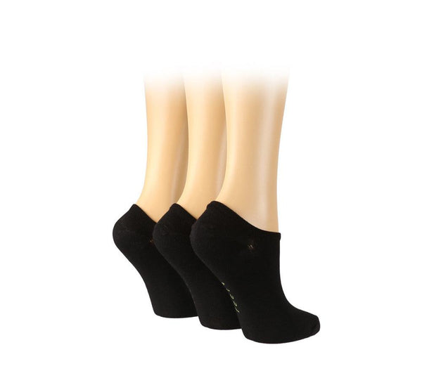 3 Pair Wild Feet Womens Plain Bamboo Trainer Socks