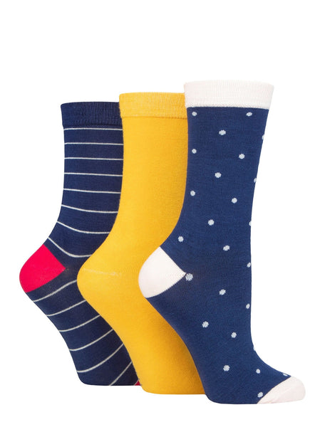 3 Pair Wild Feet Womens Spots & Stripes Bamboo Socks