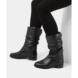 Dune Rosalindas Womens Mid Calf Pull On Leather Boot