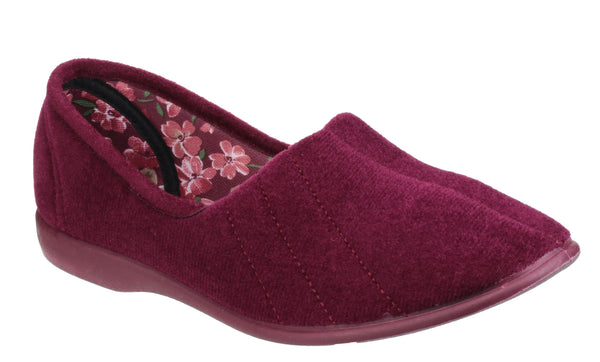 GBS Audrey Womens Velour Full Slipper – Robin Elt Shoes