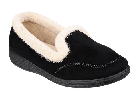 Fleet & Foster Maier Womens Warm Lined Slipper Black