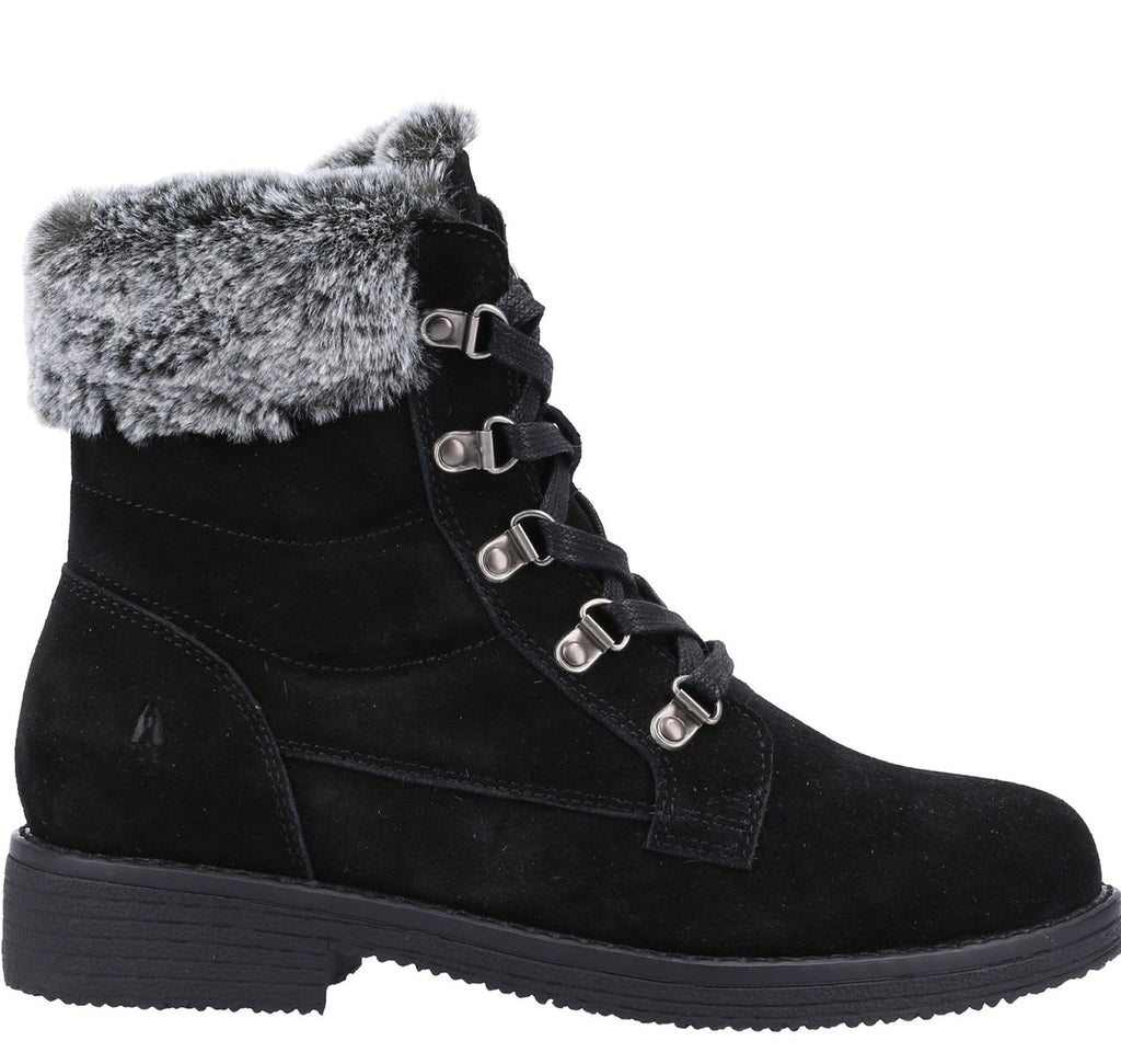 Hush Puppies Florence Womens Laced Boot With Faux Fur Cuff – Robin Elt ...