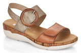 Remonte R6853 Womens Leather Touch-Fastening Sandals