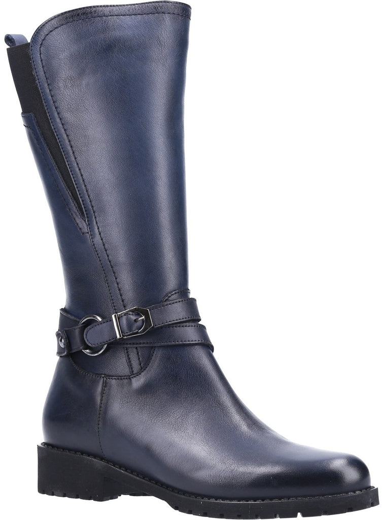 Riva Auckland Womens Leather Calf Length Boot Robin Elt Shoes